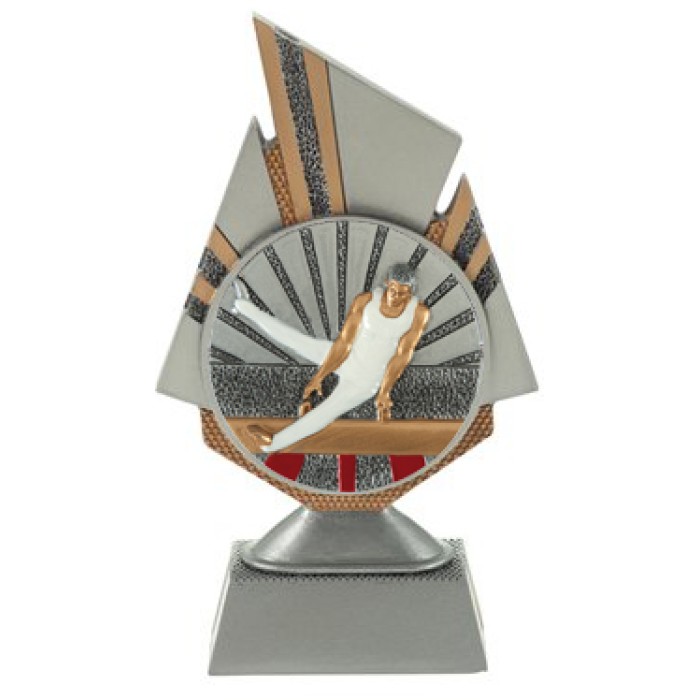 MALE GYMNASTICS RESIN TROPHY - 3 SIZES 